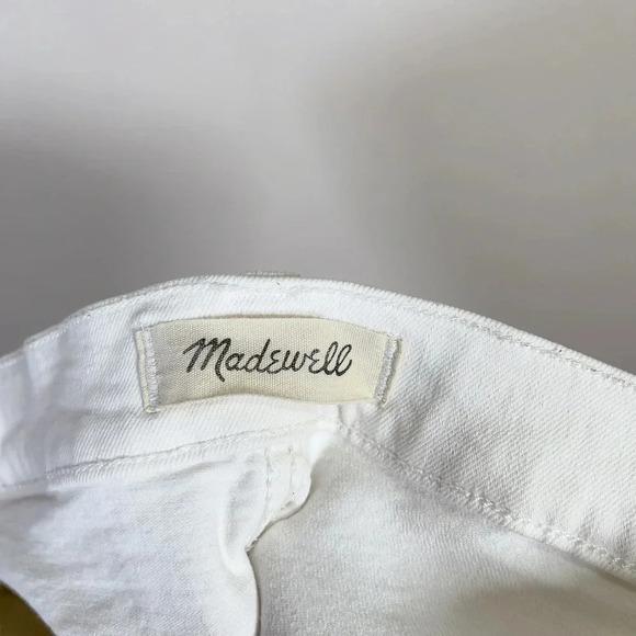 Madewell The High Rise Slim Crop Boy  Friend Jeans In Tile White - Picture 7 of 16